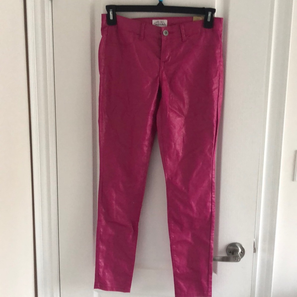 Sparkly pink ultra skinny jeans